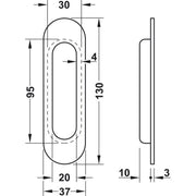 HÄFELE 151.38.110 UKOPAVAJUĆE RUČICE ZA NAMEŠTAJ "INSET HANDLES"