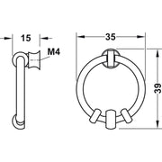 HÄFELE 121.05.118. RUČICE ZA NAMEŠTAJ "DROP PENDANT HANDLE"
