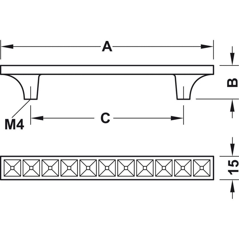 HÄFELE 103.29 RUČICE ZA NAMEŠTAJ "HANDLE WITH BASE" SA KRISTALNIM UMETNICIMA