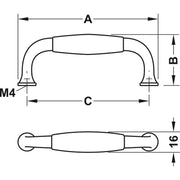 HÄFELE 155.02 RUČICE ZA NAMEŠTAJ "BOW HANDLES" PORCELAN