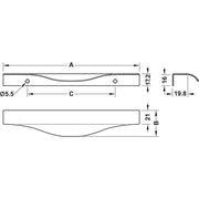 HÄFELE 126.14. RUČICE ZA NAMEŠTAJ "EDGE PULL HANDLES"
