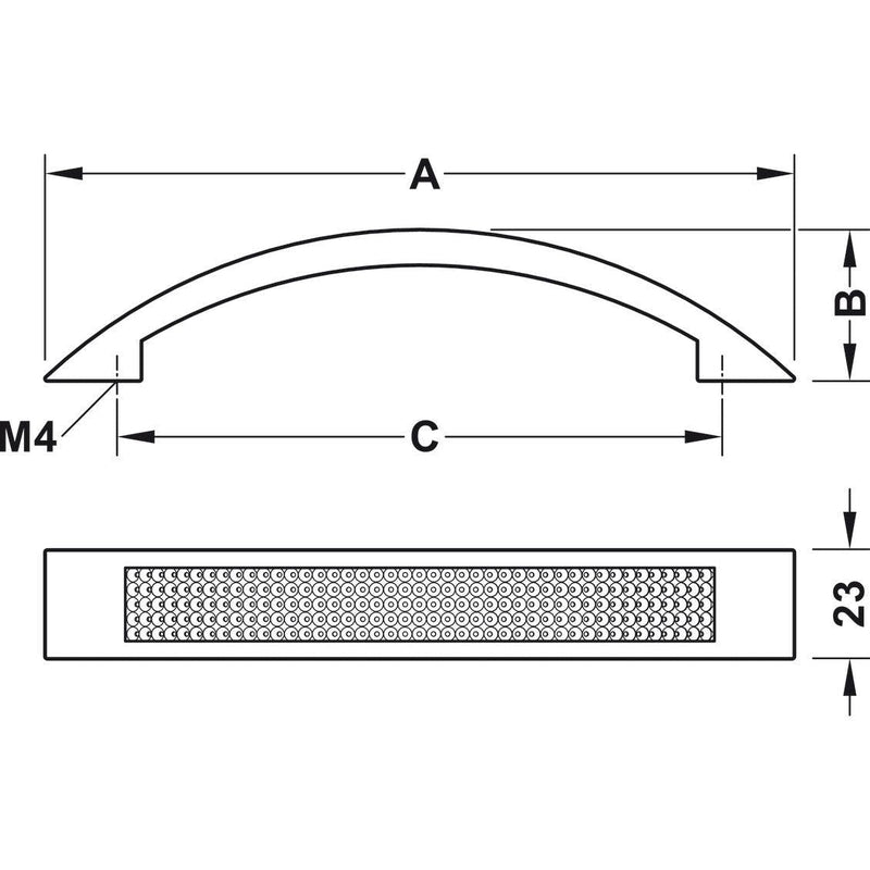 HÄFELE 155.02.105 RUČICA ZA NAMEŠTAJ "BOW HANDLE"