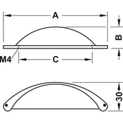 HÄFELE 155.01 RUČICE ZA NAMEŠTAJ "INSET HANDLE"