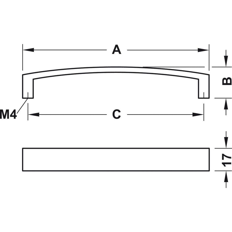 HÄFELE 155.02. RUČICE ZA NAMEŠTAJ "BOW HANDLES"