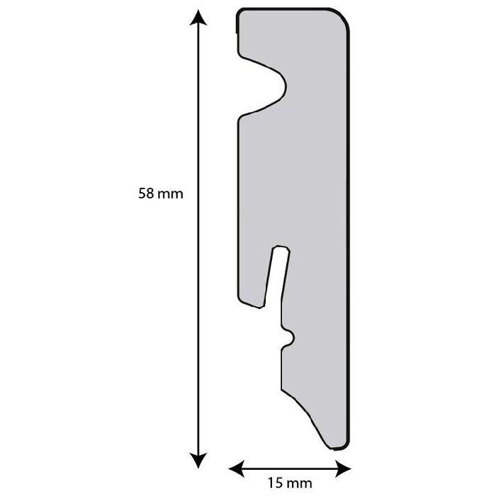MEDIJAPAN FN MDF LAK FU062L 58mm PARKET LAJSNA- LAKIRANA/ BELA