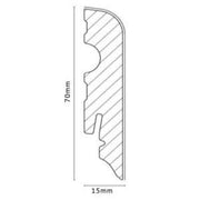 MEDIJAPAN FN MDF FURNIRANA PARKET LAJSNA SU075L 70mm HRAST