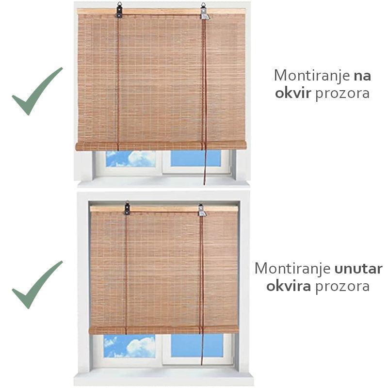 Montiranje bambus roletne