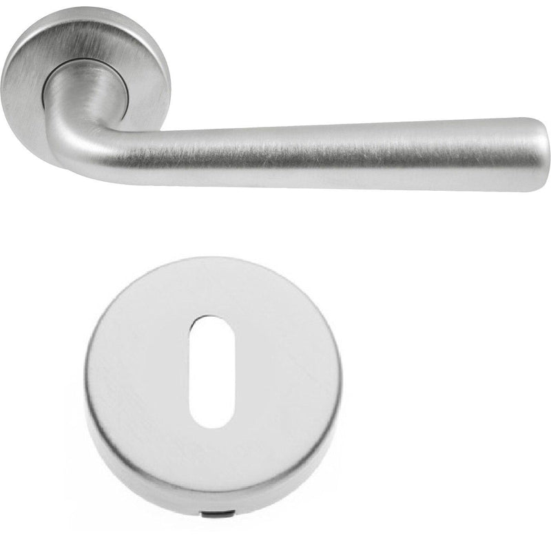 KVAKA SA ROZETOM ZA VRATA -  FLOSS/ SET/ Hrom mat