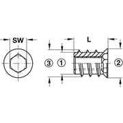 Dvonavojna matica Cr.3 M8x15mm, sa obodom
